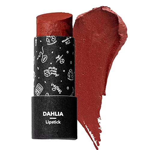 Ethique Dahlia Satin Matte Lipstick - Terracotta Brown - Plastic-Free, Vegan, Cruelty-Free, Eco-Friendly, 0.28 oz (Pack of 1)